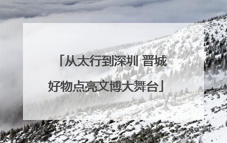 从太行到深圳 晋城好物点亮文博大舞台
