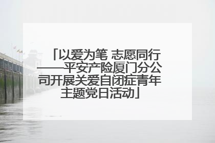 以爱为笔 志愿同行——平安产险厦门分公司开展关爱自闭症青年主题党日活动