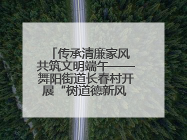 传承清廉家风 共筑文明端午——舞阳街道长春村开展“树道德新风 扬端午文化”主题活动