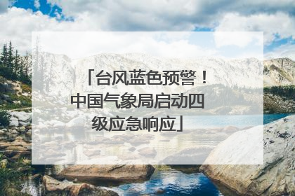 台风蓝色预警！中国气象局启动四级应急响应