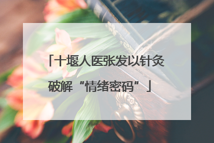 十堰人医张发以针灸破解“情绪密码”