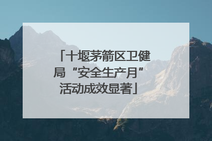 十堰茅箭区卫健局“安全生产月”活动成效显著