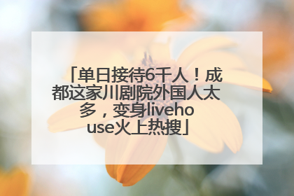 单日接待6千人！成都这家川剧院外国人太多，变身livehouse火上热搜