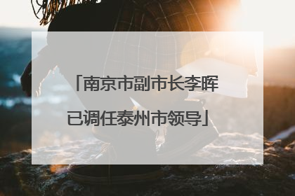 南京市副市长李晖已调任泰州市领导