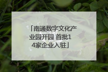 南通数字文化产业园开园 首批14家企业入驻