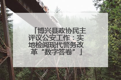 博兴县政协民主评议公安工作：实地检阅现代警务改革“数字答卷”