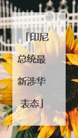 印尼总统最新涉华表态