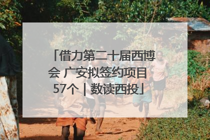 借力第二十届西博会 广安拟签约项目57个｜数读西投