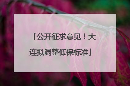 公开征求意见！大连拟调整低保标准