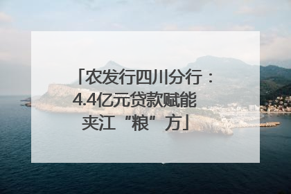 农发行四川分行：4.4亿元贷款赋能夹江“粮”方