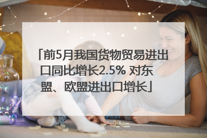 前5月我国货物贸易进出口同比增长2.5% 对东盟、欧盟进出口增长