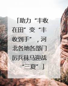 助力“丰收在田”变“丰收到手”，河北各地各部门厉兵秣马迎战“三夏”
