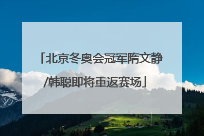 北京冬奥会冠军隋文静/韩聪即将重返赛场