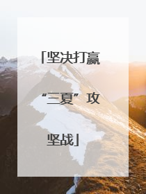 坚决打赢“三夏”攻坚战