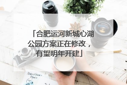 合肥运河新城心湖公园方案正在修改，有望明年开建