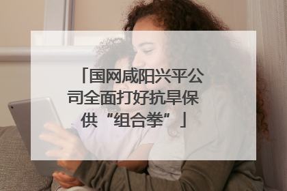 国网咸阳兴平公司全面打好抗旱保供“组合拳”