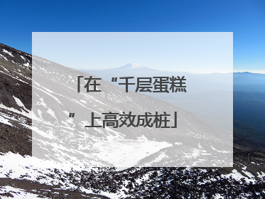 在“千层蛋糕”上高效成桩