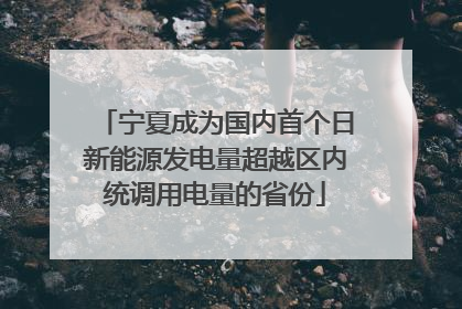 宁夏成为国内首个日新能源发电量超越区内统调用电量的省份