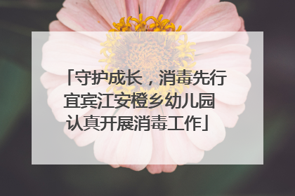 守护成长，消毒先行 宜宾江安橙乡幼儿园认真开展消毒工作