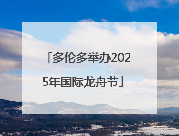 多伦多举办2025年国际龙舟节