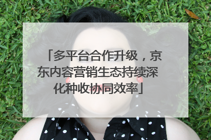 多平台合作升级，京东内容营销生态持续深化种收协同效率