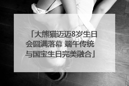 大熊猫迈迈8岁生日会圆满落幕 端午传统与国宝生日完美融合