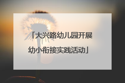 大兴路幼儿园开展幼小衔接实践活动
