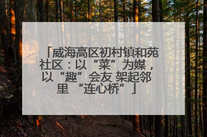 威海高区初村镇和苑社区：以“菜”为媒，以“趣”会友 架起邻里 “连心桥”