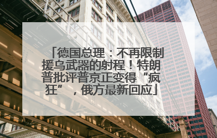 德国总理：不再限制援乌武器的射程！特朗普批评普京正变得“疯狂”，俄方最新回应