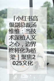 小红书高级副总裁汤维维：当技术深植人文之心，边界终将化为桥梁｜聚焦2025文化强国建设高峰论坛
