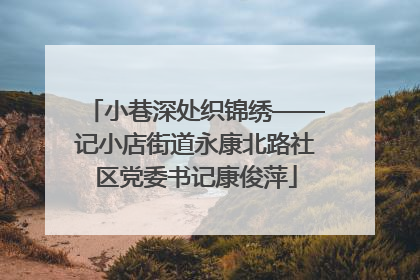 小巷深处织锦绣——记小店街道永康北路社区党委书记康俊萍
