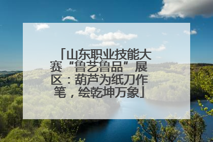 山东职业技能大赛“鲁艺鲁品”展区：葫芦为纸刀作笔，绘乾坤万象