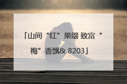 山间“红”果缀 致富“梅”香飘& 8203