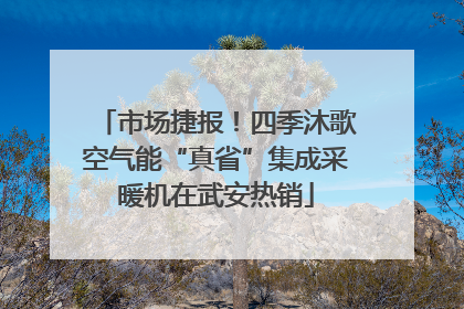 市场捷报！四季沐歌空气能“真省”集成采暖机在武安热销