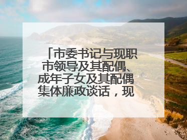 市委书记与现职市领导及其配偶、成年子女及其配偶集体廉政谈话，现场签承诺书