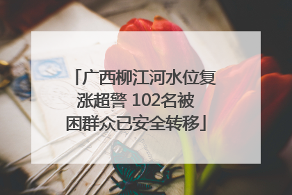 广西柳江河水位复涨超警 102名被困群众已安全转移