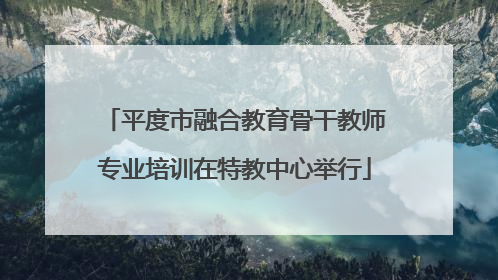 平度市融合教育骨干教师专业培训在特教中心举行