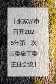 张家界市召开2025年第二次市委旅工委主任会议
