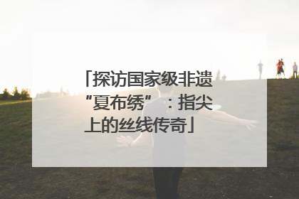 探访国家级非遗“夏布绣”：指尖上的丝线传奇