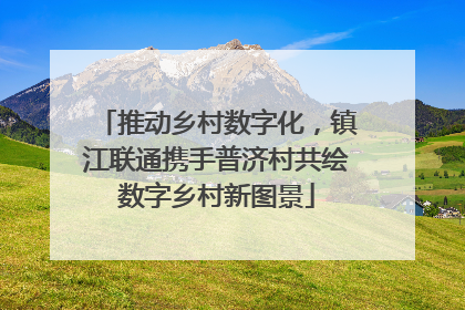 推动乡村数字化，镇江联通携手普济村共绘数字乡村新图景