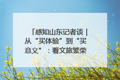 感知山东记者谈｜从“买体验”到“买意义”：看文旅繁荣背后的幸福新定义