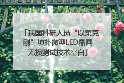 我国科研人员“以柔克刚”填补微型LED晶圆无损测试技术空白