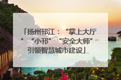扬州邗江：“掌上大厅”“小邗”“安全大师”引领智慧城市建设