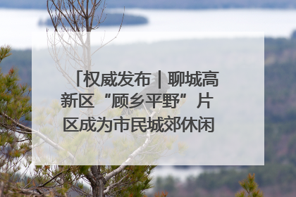 权威发布｜聊城高新区“顾乡平野”片区成为市民城郊休闲全新目的地