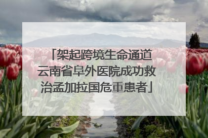 架起跨境生命通道 云南省阜外医院成功救治孟加拉国危重患者