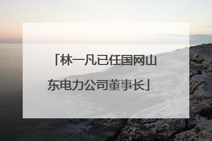 林一凡已任国网山东电力公司董事长