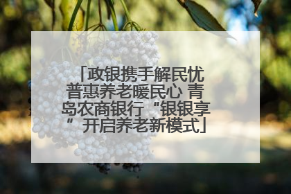 政银携手解民忧 普惠养老暖民心 青岛农商银行“银银享”开启养老新模式