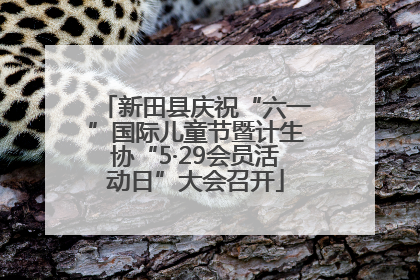 新田县庆祝“六一”国际儿童节暨计生协“5·29会员活动日”大会召开