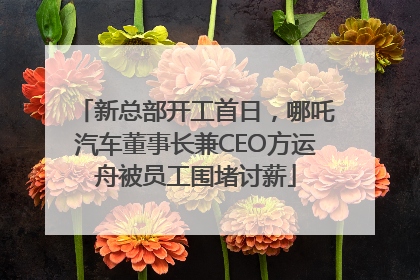 新总部开工首日，哪吒汽车董事长兼CEO方运舟被员工围堵讨薪