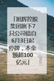 旭辉控股集团旗下7只公司债自6月3日起停牌，本金额超100亿元